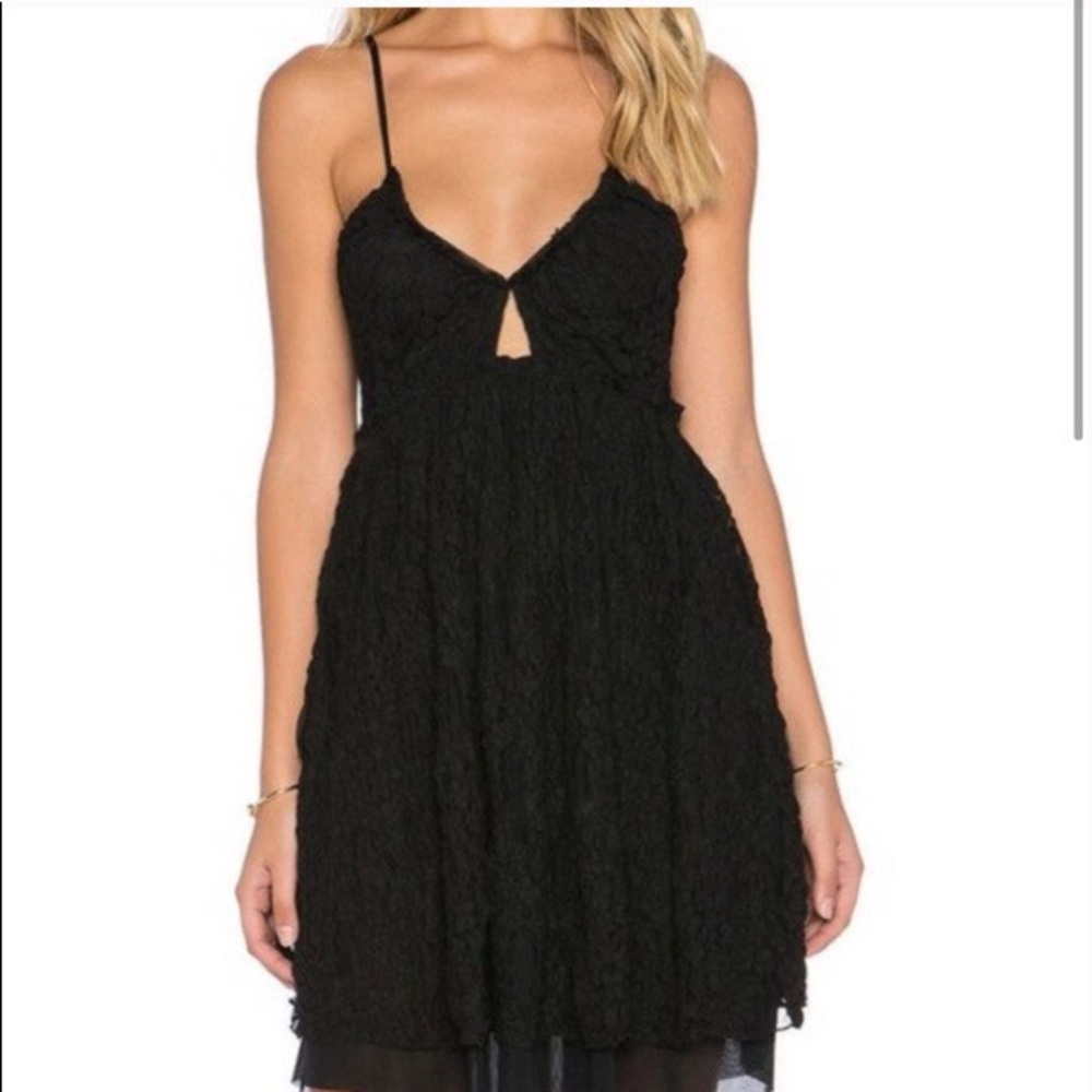 Intimately Free People Black Lace Dress